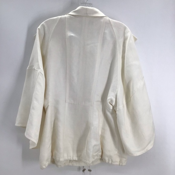 Etcetera Linen Blend Two Piece Set Jacket /Pants Career Classic Creme Size 10/12 - Picture 11 of 15